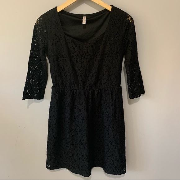 Exhilaration lace overlay fit and flare dress - Picture 2 of 5